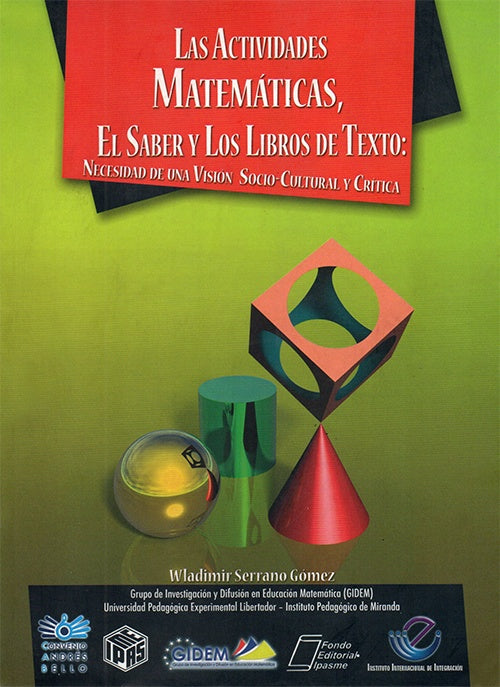 ACTIVIDADES MATEMATICAS, EL SABER Y LOS LIBROS DE TEXTO | WLADIMIR SERRANO GOMEZ