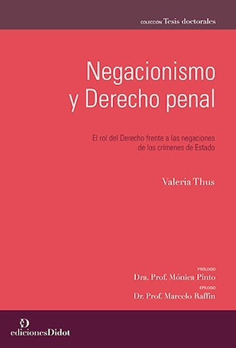 NEGACIONISMO Y DERECHO PENAL Rebaja 165 Bs | VALERIA THUS