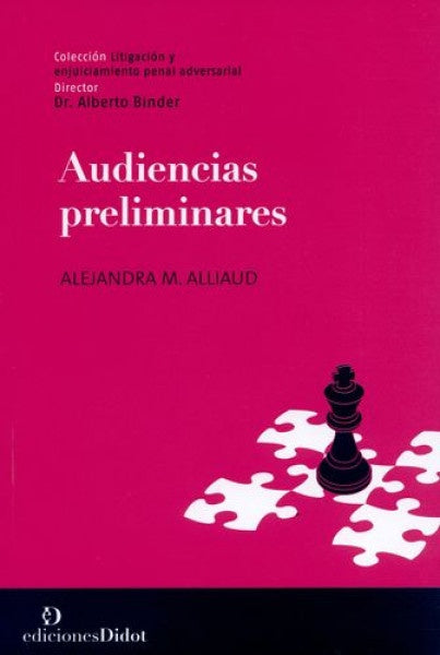 AUDIENCIAS PRELIMINARES . OFERTA Bs. 85 | ALEJANDRA ALLIAUD
