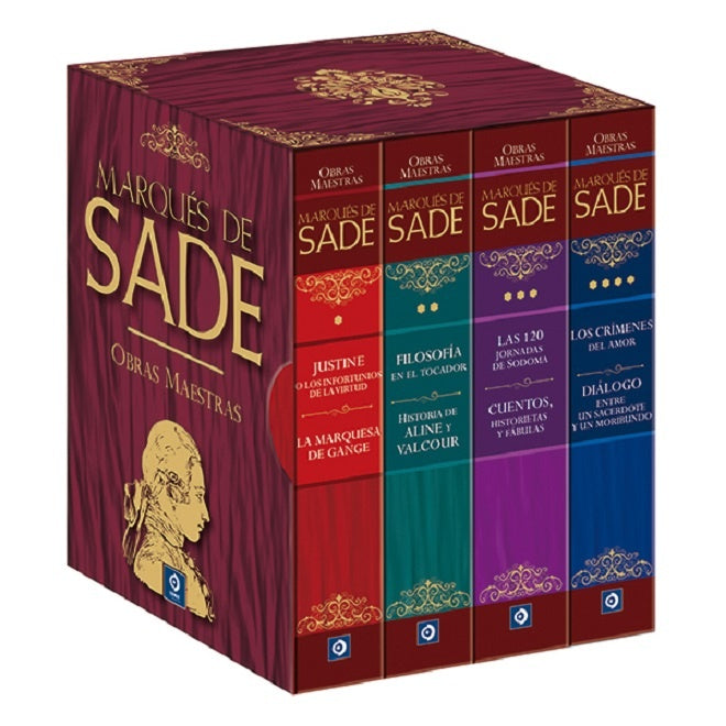 MARQUES DE SADE OBRAS MAESTRAS 4 VOL. Estuche | MARQUÉS DE SADE