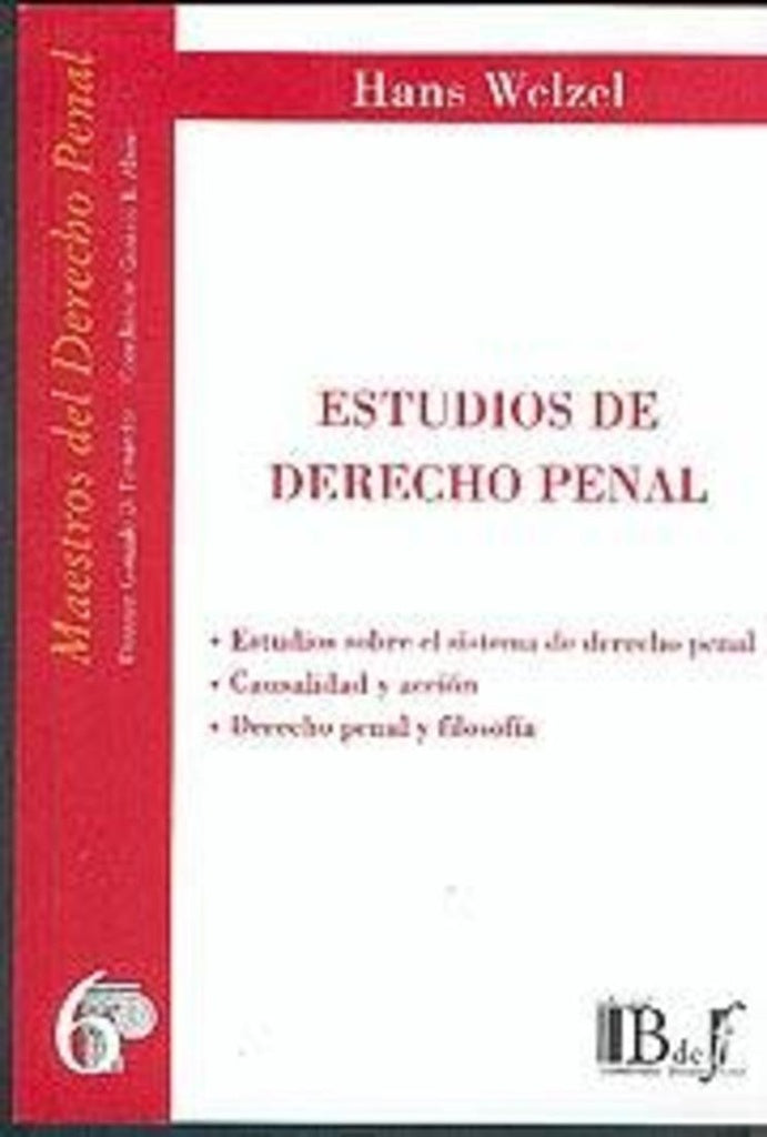 ESTUDIOS DE DERECHO PENAL | HANS WELZEL