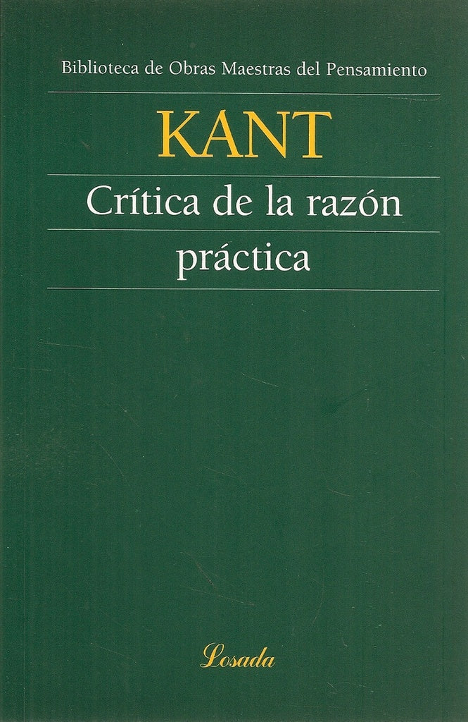 CRITICA DE LA RAZON PRACTICA | IMMANUEL KANT
