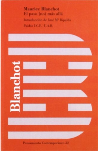 PASO (NO) MAS ALLA, EL. Rebaja 76 Bs. | MAURICE BLANCHOT