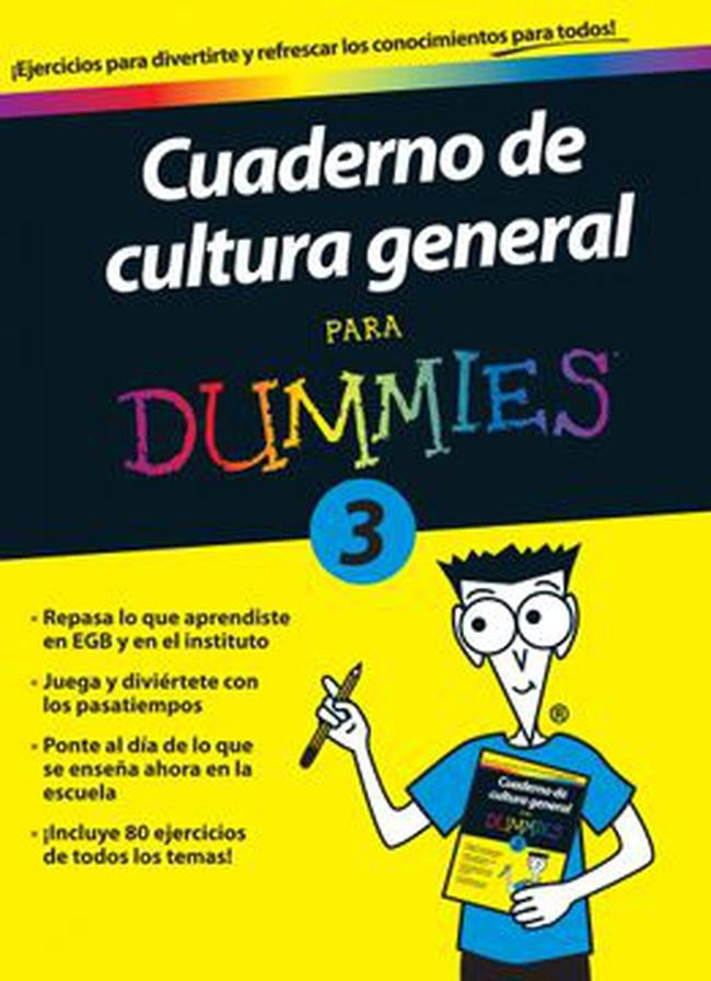 CUADERNO DE CULTURA GENERAL PARA DUMMIES 3. Rebaja 45 Bs | VARIOS