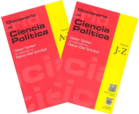 DICCIONARIO DE CIENCIA POLITICA ( 2 TOMOS ) | DIETER NOHLEN