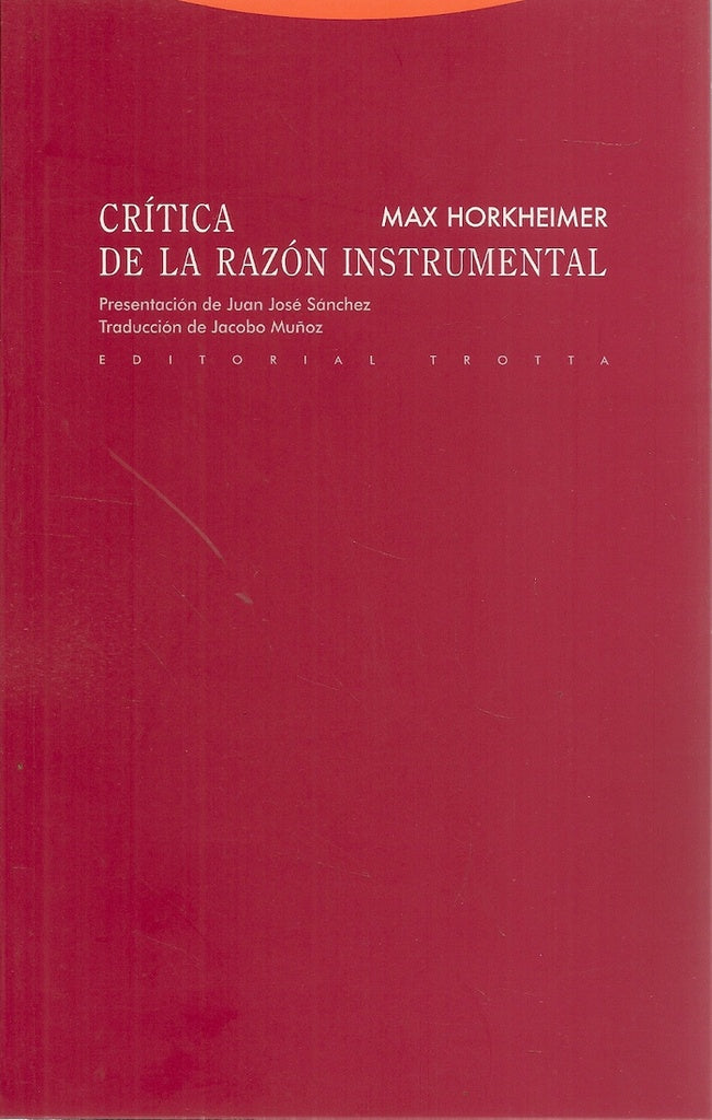 CRITICA DE LA RAZON INSTRUMENTAL | MAX HORKHEIMER