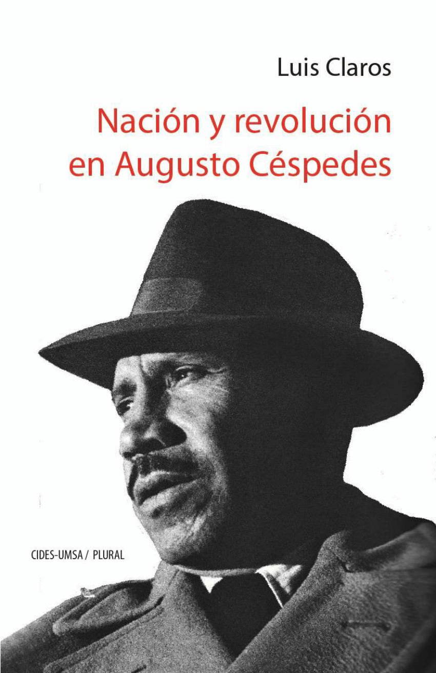 NACION Y REVOLUCION EN AUGUSTO CESPEDES | LUIS CLAROS