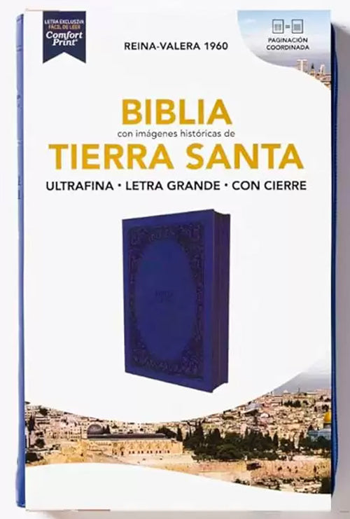 BIBLIA. CON IMAGENES HISTORICAS DE TIERRA SANTA. Tapa Azul