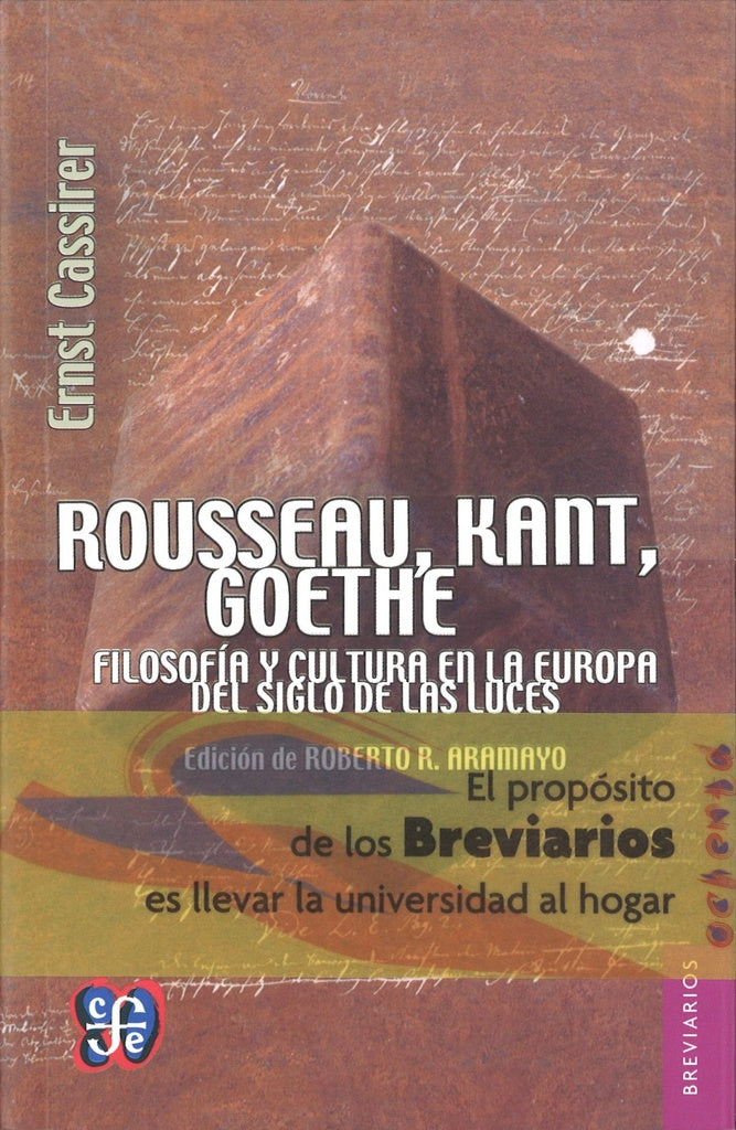 ROUSSEAU, KANT, GOETHE Rebaja 100 Bs | ERNST CASSIRER