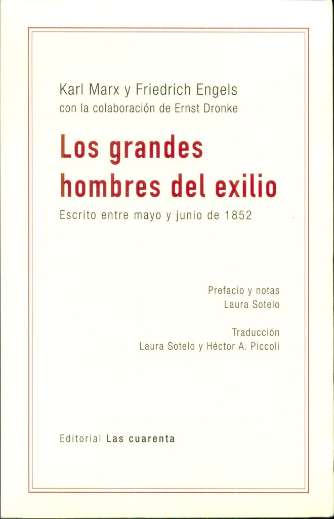 GRANDES HOMBRES DEL EXILIO, LOS . OFERTA Bs. 38 | CARLOS MARX