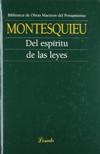 DEL ESPIRITU DE LAS LEYES (EMPASTADO) | MONTESQUIEU