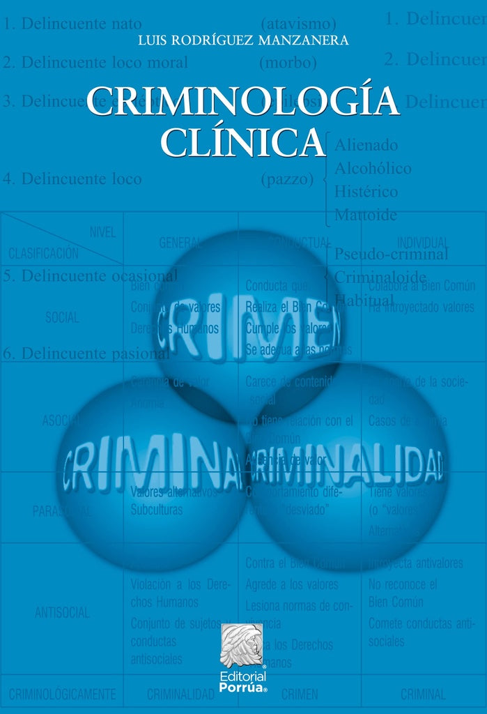 CRIMINOLOGIA CLINICA | LUIS RODRIGUEZ MANZANERA
