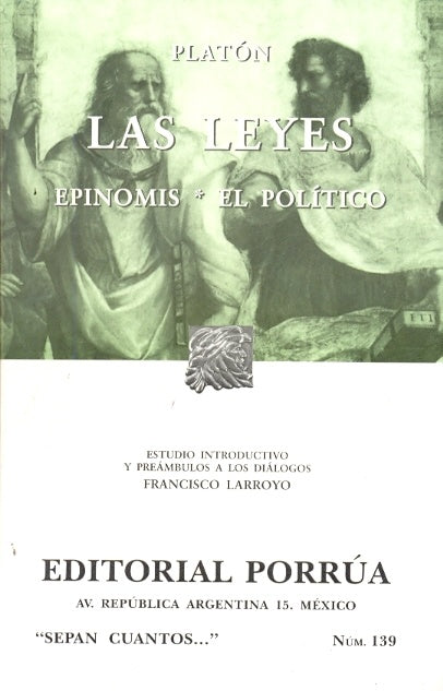LEYES, LAS. / EPINOMIS / EL POLITICO | PLATON
