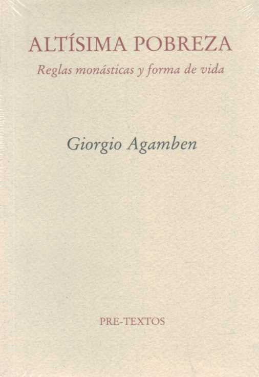ALTISIMA POBREZA Oferta 35 Bs | GIORGIO AGAMBEN