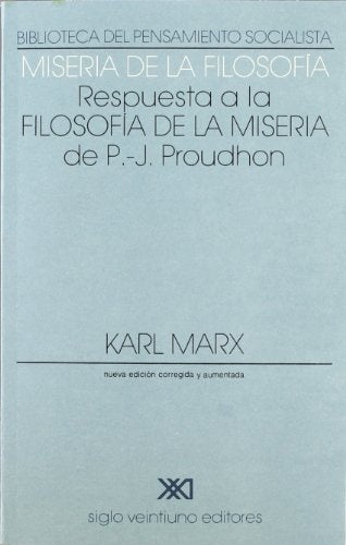 MISERIA DE LA FILOSOFIA | CARLOS MARX