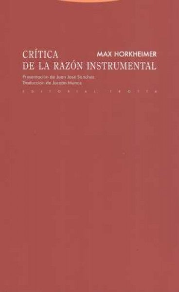 CRITICA DE LA RAZON INSTRUMENTAL | MAX HORKHEIMER