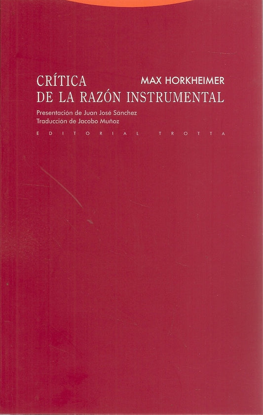CRITICA DE LA RAZON INSTRUMENTAL | MAX HORKHEIMER