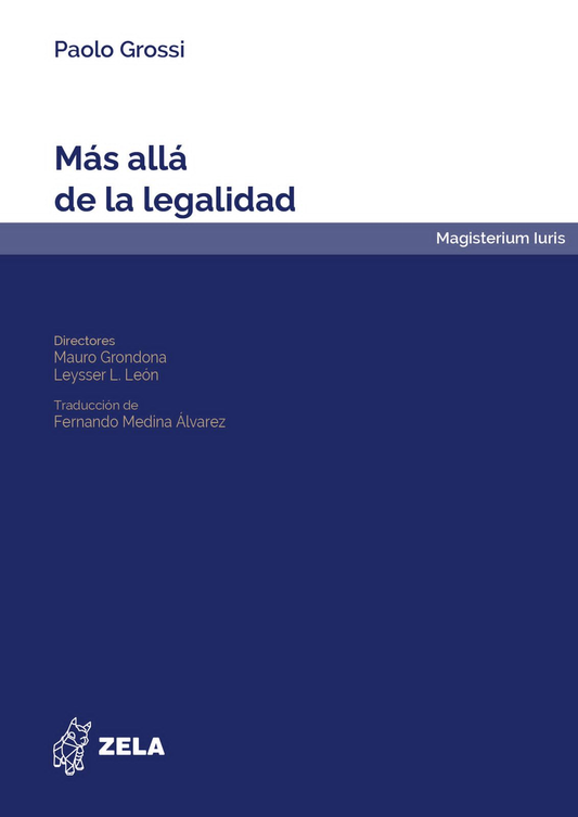 MAS ALLA DE LA LEGALIDAD | PAOLO GROSSI