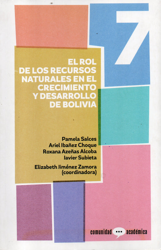 COMUNIDAD ACADEMICA Nº 7. EL ROL DE LOS RECURSOS NATURALES EN EL CRECIMIENTO Y DESARROLLO DE BOLIVIA | VARIOS AUTORES